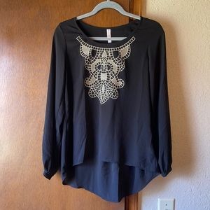 Black Long Sleeved Blouse